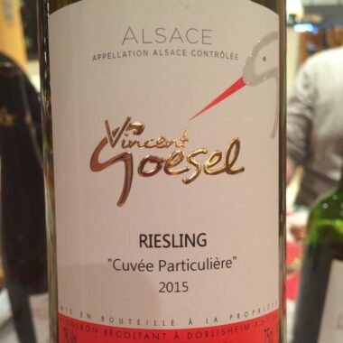 Riesling Cuvée Particulière Vincent Goesel 2015
