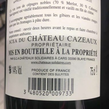 Château Cazeaux 2020