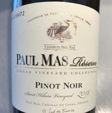 Réserve - Pinot Noir Château Paul Mas 2018